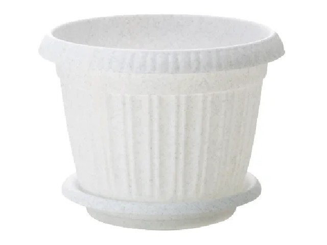 Горшок для цветов Таити д 420 мм с подставкой №8 мраморный 41042/5